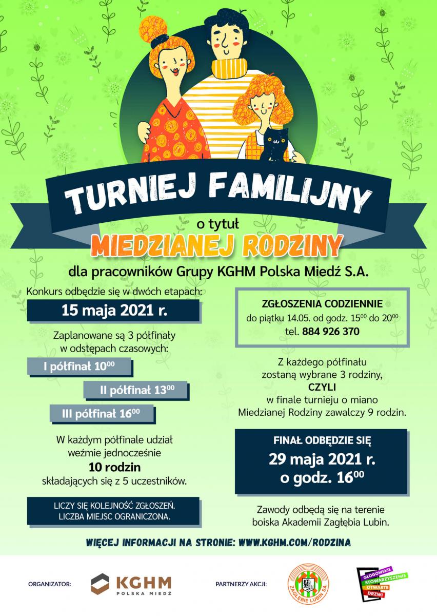 Turniej Familijny o tytuł Miedzianej Rodziny - plakat